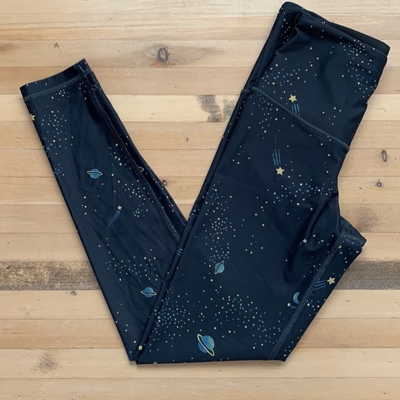 Victoria Sport Pants - Victoria Secret Sport Outer Space Galaxy Knockout 7/8 Leggings Grey EUC Size XS